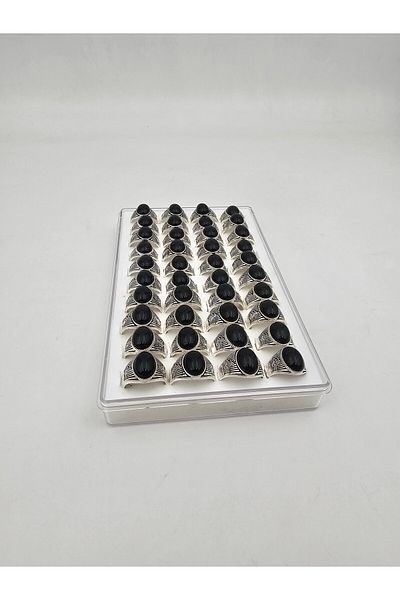 MüftüBey Hajj-Umrah Gift 40 Pieces Men's Jewelled Ring Set