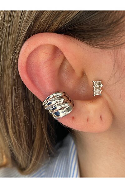 Pinery Jewels Burgu Altın Kaplama Kadın Kıkırdak Küpe