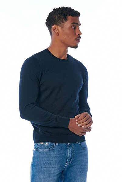 Galvanni Osaka Navy Men's Navy Blue Sweater