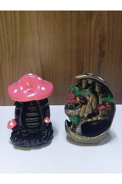 Genel Markalar Mini Ay ve Mini Mantar Geri Akış Şelale Tütsülük Buhurdanlık  ...