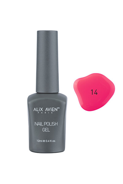 Alix Avien UV Kalıcı Neon Pembe Jel Oje 14 - Gel Polish - 12 ml