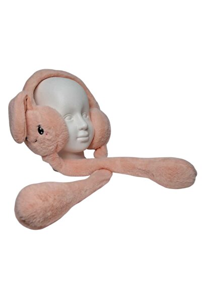 SPTEKS Kız Çocuk Yavru Ağzı Renk Tavşan Maskotlu Figürlü Oynar Kulak Kışlık P...