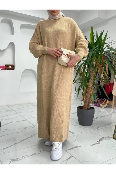 MELEK ARAZ Beige Knitwear Dress