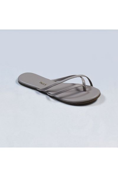 Tkees Women's Gray Double Band Daily Stylish Flip Flops