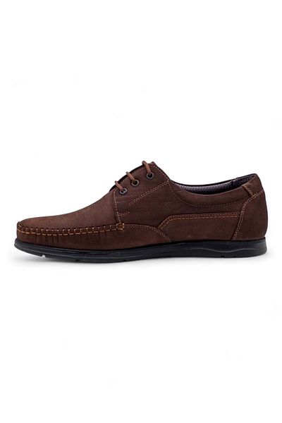 ZAC SHOES ZAÇ 5060 Ανδρικά Ορθοπεδικά Παπούτσια Suede με κορδόνια - Καφέ