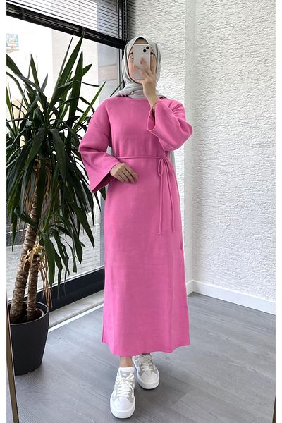 MELEK ARAZ Pink Amore Knitwear Dress