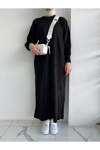 MELEK ARAZ Black Steel Knitted Dress