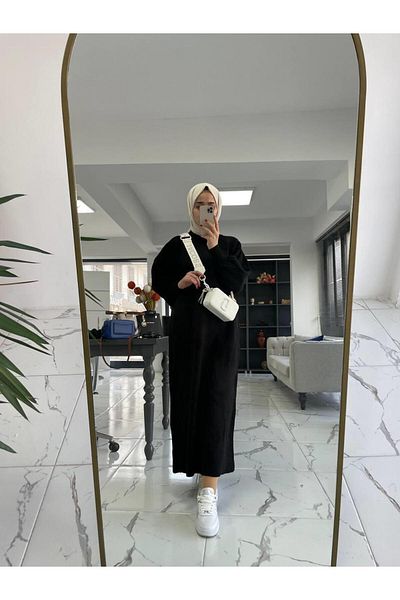 MELEK ARAZ Black Steel Knitted Dress