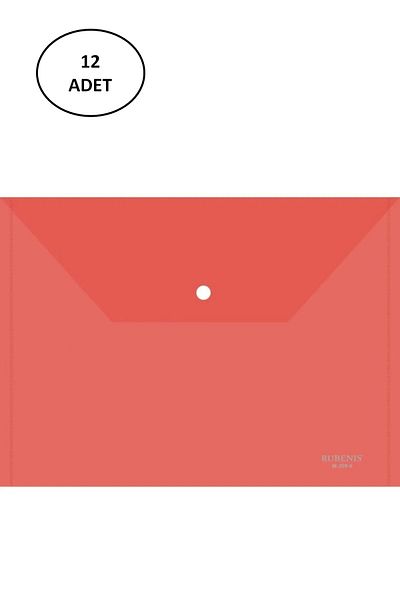 Hepsiniyakala Rubenis Snap File A4 Transparent Red 12 Pieces