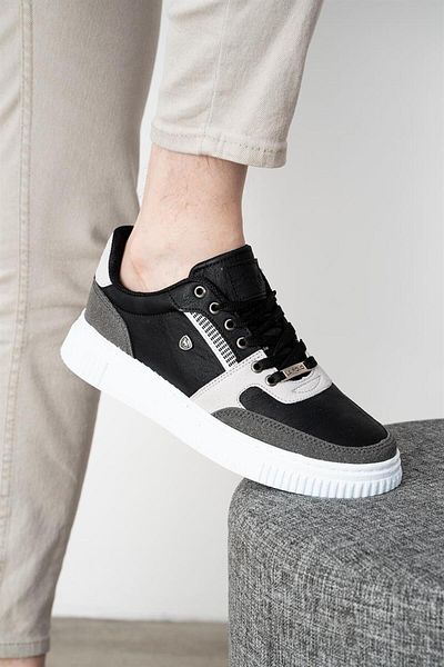 L.A Polo 305 Black Ice Color White Sole Men's Casual Shoes