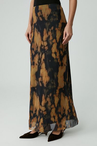 GRIMELANGE Edona Women's Patterned Long Lined Patterned Skirt