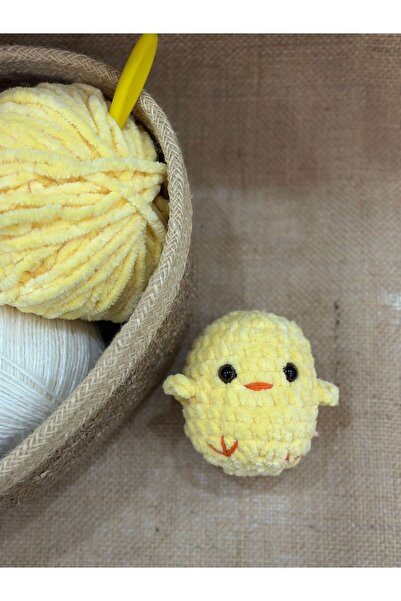 Handmade El Yapımı Peluş Sarı Civciv Anahtarlık