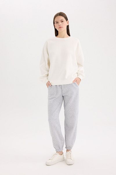 DeFacto Χοντρό Jogger Sweat παντελόνι - Ελαστική μέση, ίσιο ψηλό S7370AZ25SP