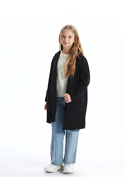 LC Waikiki Black Girl's Cashmere Coat