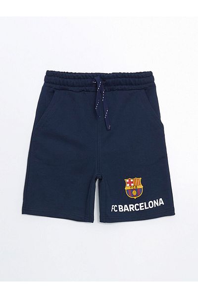 LC Waikiki Lcw Kids Elastic Waist Barcelona Printed Boys' Shorts