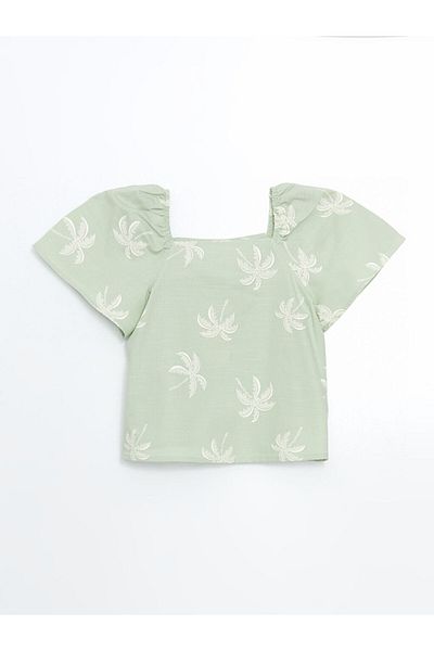 LC Waikiki Lcw Square Neck Girl's Blouse and Trousers New Season
