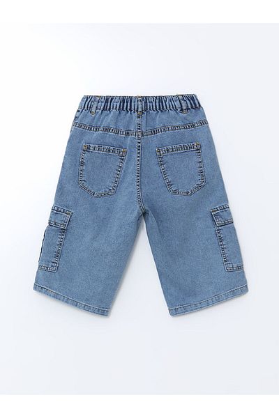 LC Waikiki New Season Elastic Waist Boy's Cargo Jean Shorts - S5Be94Z4
