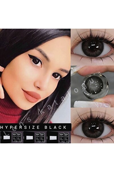 Eyeshop Hypersıze Blak Siyah Göz Lensi Numarasız Doğal Görünümlü Kulanım Sure...