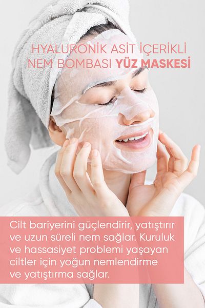 Besame Hyaluronic Acid Provitamin B5 Moisture Bomb Paper Face Mask 15 ml
