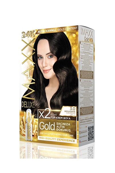 MAXX DELUXE 3.0 Koyu Kahve Golden 24k Altın Içerikli Set Boya