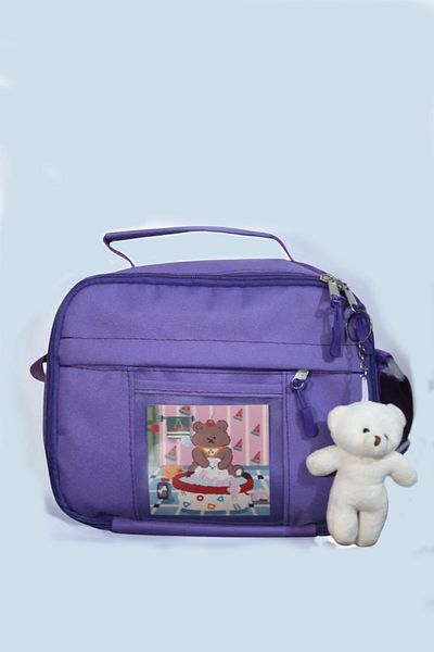 Mabai Purple Korean Style Children's Lunch Box - Thermal Insulated with Accessories