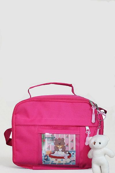 Mabai Fuchsia Korean Style Children's Lunch Box - Thermal Insulated with Accessories