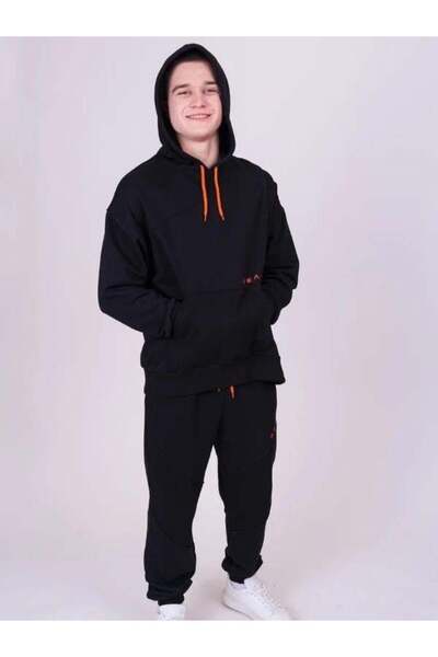 Marions Hanorac cu glugă pentru băiat Set de trening Jogger cu scris real