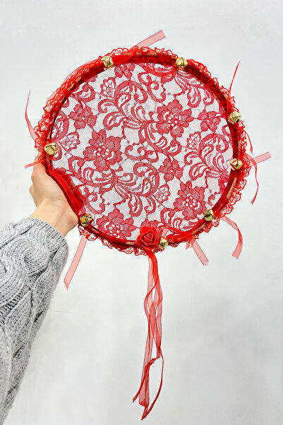 ZEYMERADE العروس الحمراء وصيفة العروس الدف الدانتيل ثلاثية الأبعاد، حفل زفاف ...