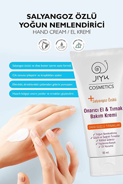 JIYU E Vitamini Ve Shea Yağı Içeren Yoğun Nemlendirici, Onarıcı,yaşlanma Karşıtı El Bakım Kremi 50 Ml.
