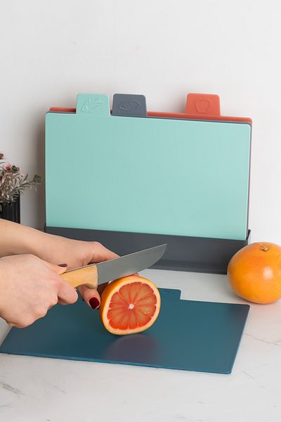 Porsima 1163 Asia - Set of Multiple Cutting and Chopping Boards with 4 Stand