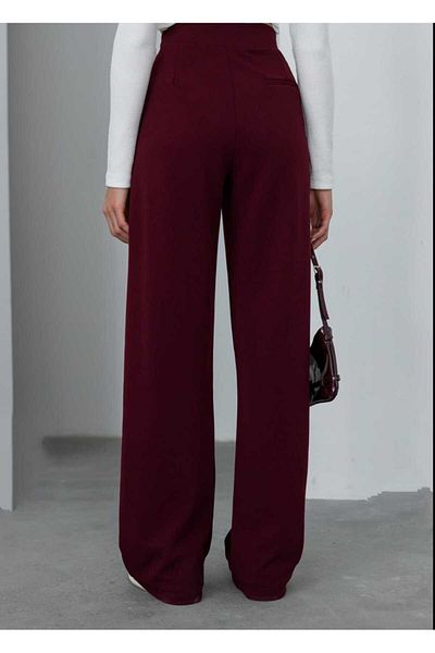 NEVEGE BUTİK Țesătură tricotată de damă Full Lycra Talie Velcro Palazzo-bordoo