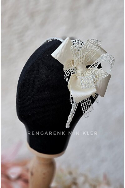Plain Special Design Mother Puerperant Crown with Net Detailed Bow – Crown – Crown – Crown