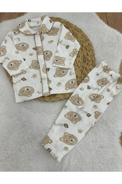 BEREKET BABY Erkek Bebek Pamuklu Uzun Kollu  Eşofman Takımı 0-3 Aylık