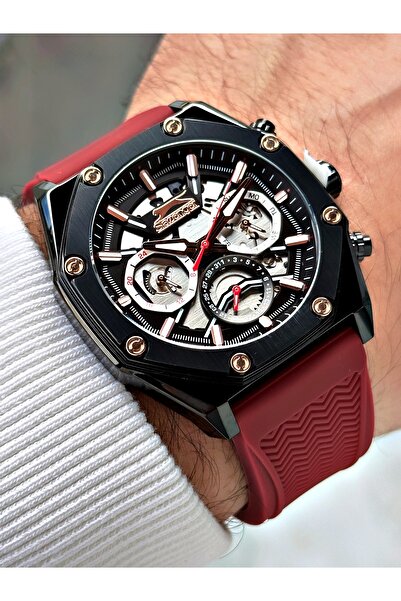 Slazenger Fonksiyonlu 5 Atm Su Geçirmez Silikon Kordon Erkek Kol Saati 2379