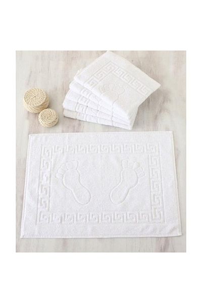 MEŞELİ TEKSTİL 4 Pieces Hotel Bath Mat Foot Towel 50X70 cm