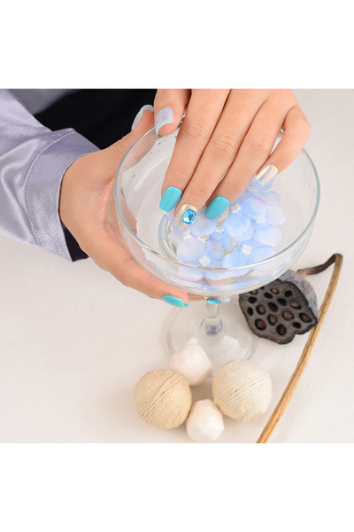 Takma Takma S Beden 10'lu Mavi Kısa Balerin TT0579 Tekrar Kullanılabilir Prot...