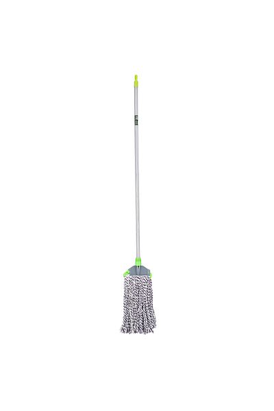 ROYALFORD Dual Colour Cotton Mop, PVC Coated Wooden Handle, RF10101