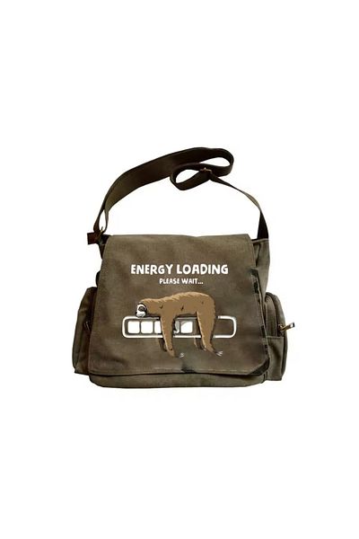 DEEFWEAR Τυπωμένη τσάντα Messenger/ Σχολική τσάντα/ Τσάντα υπολογιστή με ζώνη και τσέπες με φερμουάρ
