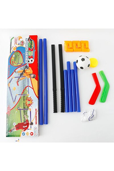 Fab N Funky مجموعة هوكي الجليد، مرمى كرة قدم أنبوبي كبير مع أسطوانة قابلة للنفخ كبيرة، كرة قدم، 3 سنوات فما فوق