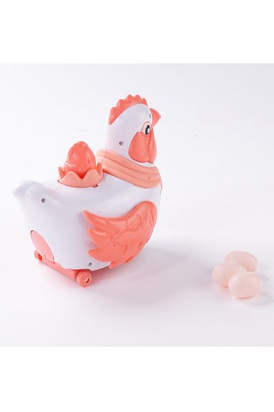 Fab N Funky Interactive Crawling Chicken Toy with Eggs, Plush for Kids, 6 Months