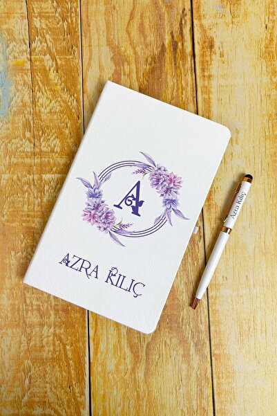 HediyeHanesi Kişiye Özel İsimli Ajanda Not Defteri ve Kalem Seti 2413W05