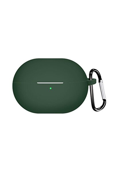 Microsonic Huawei FreeBuds Pro 4 Kılıf Askılı Mat Silikon Koyu Yeşil