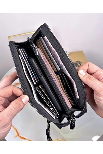 Fil Deri Black Elite Bag with Phone Compartment - 2089 Model