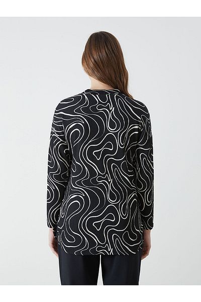 LC Waikiki Stand Collar Patterned Women's Tunic