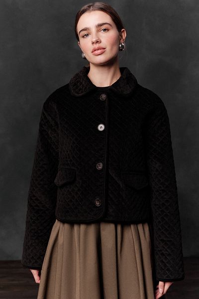 Manuka Schwarze Kapiteon-Samtjacke