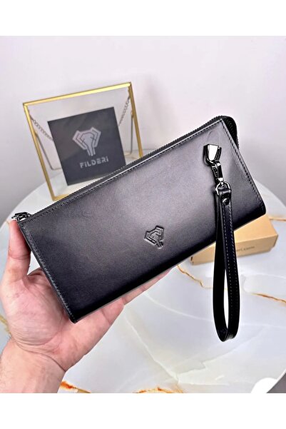 Fil Deri Black Elite Bag with Phone Compartment - 2089 Model