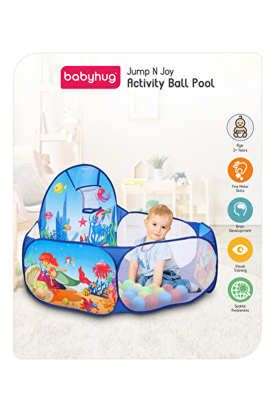 Babyhug Babyhug Jump N Joy Activity Ball Pool, Aquatic Theme, with 50 Balls -2Y+