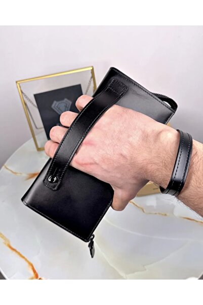 Fil Deri Black Elite Bag with Phone Compartment - 2089 Model