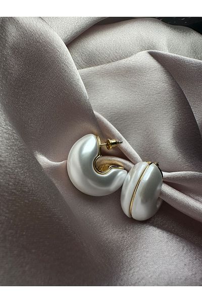 Pao Rosa Vintage Hoop Pearl Model Earrings
