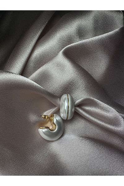 Pao Rosa Vintage Hoop Pearl Model Earrings